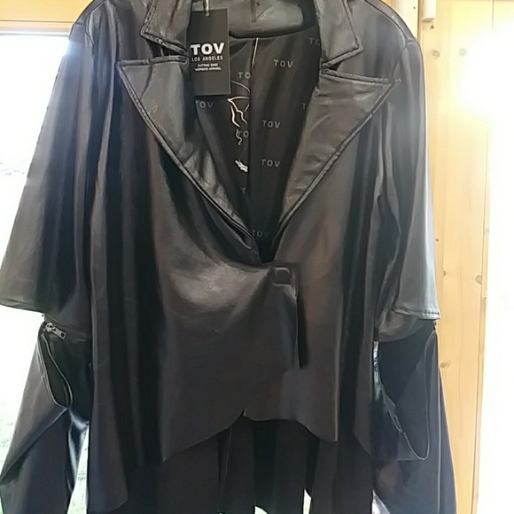 Tov Leather & Swede Jacket Short or Long Sleeve - Picture 2 of 7